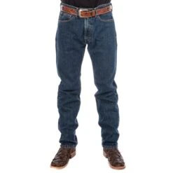 Levi Strauss & Co. Men's Regular Fit 505 Dark Stonewash Jeans -Western Cowboy Store 00505 4886 3