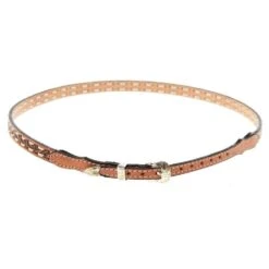 MF Brown Tooled Band With Laced Edge Hat Band -Western Cowboy Store 0201548 03