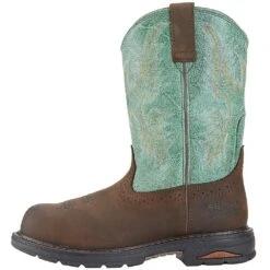 Ariat Tracey Oily Distressed Brown 9` Turq Top -Western Cowboy Store 10015405 2