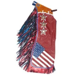 Jerry Beagley Braiding Co. Regular Adult Chap W/Flag -Western Cowboy Store 1001RF 3