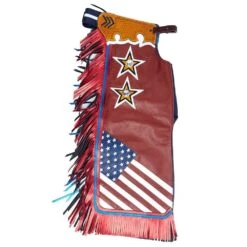 Jerry Beagley Braiding Co. Small Youth Chap W/Flag -Western Cowboy Store 1002MF 31