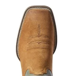 Ariat Men's Ariat Sport Rustler Dark Peanut 13in. Baltic Blue Square Toe Boot -Western Cowboy Store 10031478 3