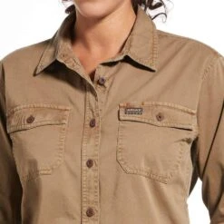 Ariat Women's Rebar Washed Twill Work Shirt 8 Ariat Women's Rebar Washed Twill Work Shirt -Western Cowboy Store 10032882 detail