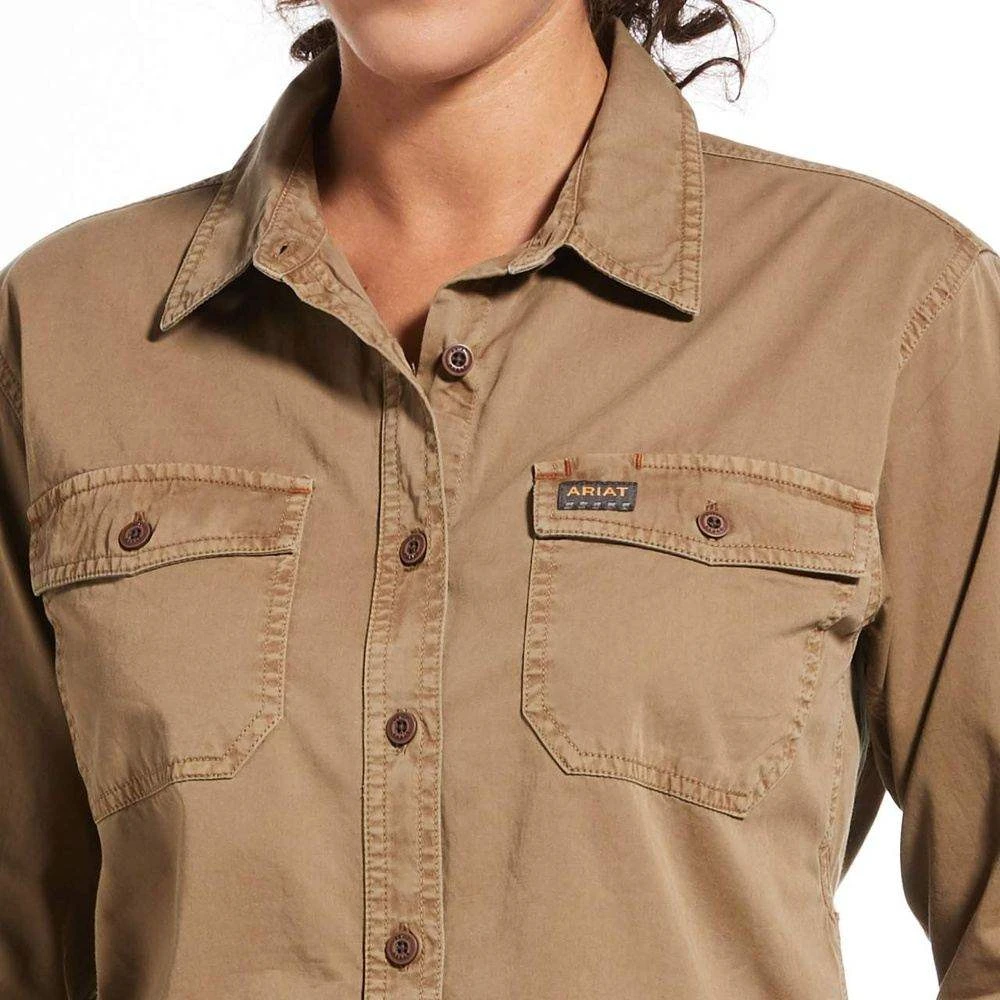 Ariat Women's Rebar Washed Twill Work Shirt 5 Ariat Women's Rebar Washed Twill Work Shirt - Image 3