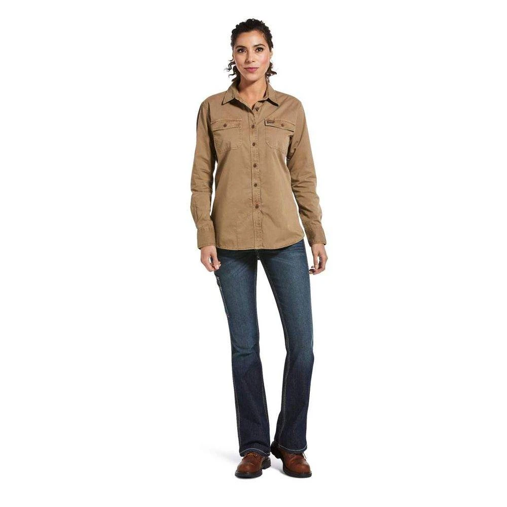 Ariat Women's Rebar Washed Twill Work Shirt 6 Ariat Women's Rebar Washed Twill Work Shirt - Image 4