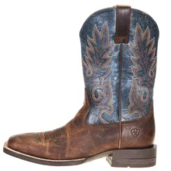 Ariat Men's Layton Weathered Chestnut 11in. Rail Blue Top Square Toe Boot -Western Cowboy Store 10038448 2