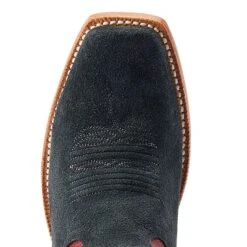 Ariat Women's Futurity Boon Black Roughout Crimson Top Boot -Western Cowboy Store 10044402 04