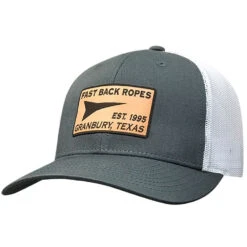 Fast Back Leather Patch Grey And White Cap