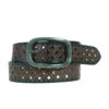 Gem Dandy Accessories Womens Vintage Brown Perforated Belt -Western Cowboy Store 108988 default l