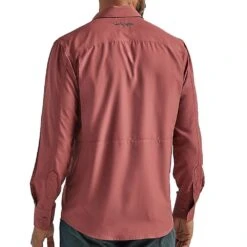 Wrangler Men's Performance Long Sleeve Shirt -Western Cowboy Store 112326175 Red 05