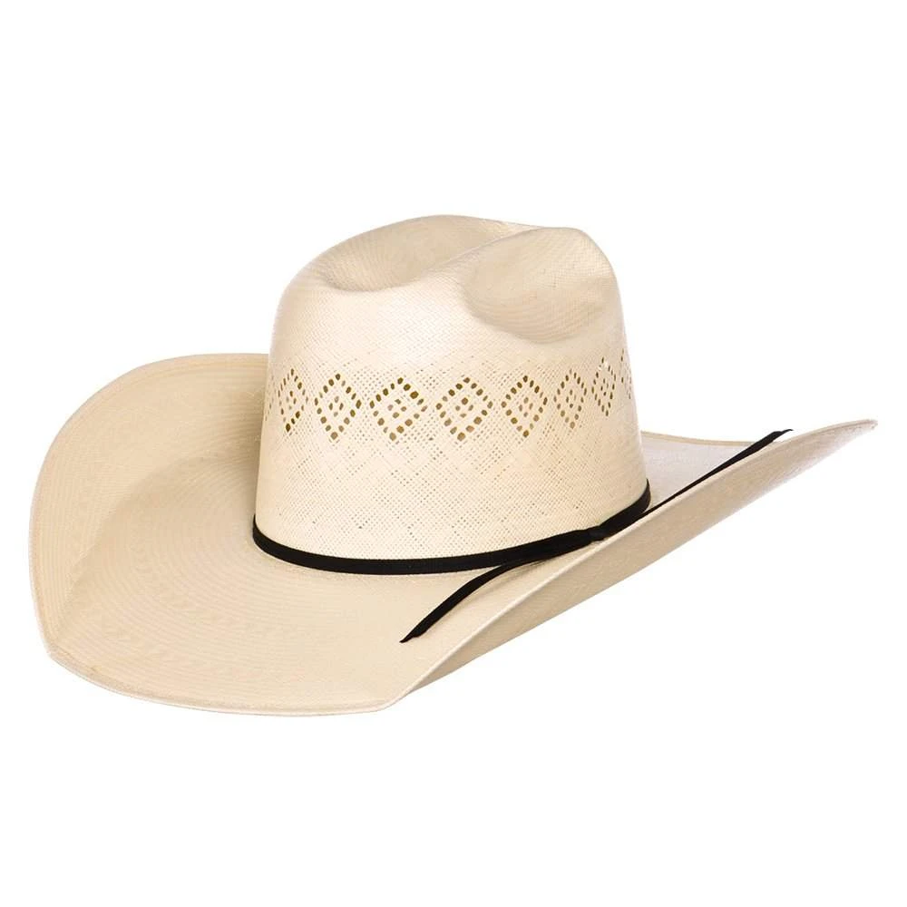 Rodeo King 24K Shantung Diamond 5in. Brim Open Crown Straw Hat 3 Rodeo King 24K Shantung Diamond 5in. Brim Open Crown Straw Hat