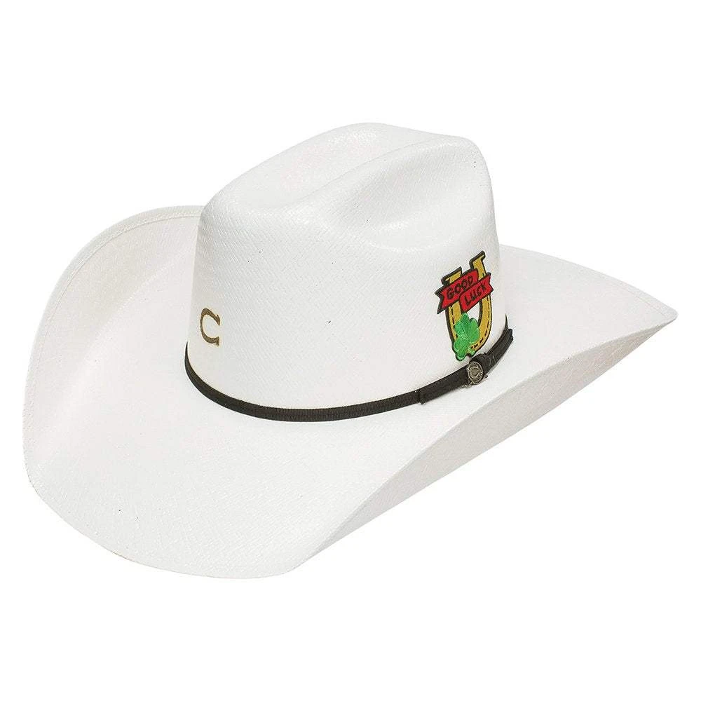 Charlie 1 Horse Youth Good Luck Patch 3 1/2` Brim 3 Charlie 1 Horse Youth Good Luck Patch 3 1/2` Brim