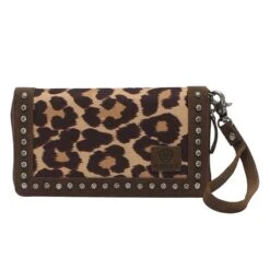 Ariat Brown Leopard Clutch Wallet