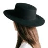 Gigi Pip Dahlia Boater Black Felt Fashion Hat -Western Cowboy Store 125178 default l