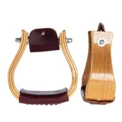 NRS 3in Oak Wood Bell Stirrups