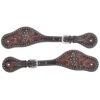 Circle Y Saddlery Dark Flash Arizona Flower Mens Spur Straps -Western Cowboy Store 132422 default l