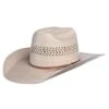 American Hats Ivory And Tan 7700 4in. Brim Open Straw Cowboy Hat -Western Cowboy Store 133292 default l