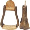 NRS Deluxe Rawhide Covered Wood Bell Stirrups 1 NRS Deluxe Rawhide Covered Wood Bell Stirrups -Western Cowboy Store 1406 default l