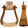 Partrade Trading Corporation Partrade 3 1/2in Varnished Wood Bell Stirrups -Western Cowboy Store 1417 default l
