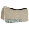 5 Star Equine Products Supplies Inc. 5 7/8in. Natural Flex Fit Barrel Racer Pad W/ Turquoise Dallas Floral Wear Leathers 30in.x28in.