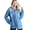 Jodifl Women's Studded Collar Denim Jacket 1 Jodifl Women's Studded Collar Denim Jacket -Western Cowboy Store 146283 default l