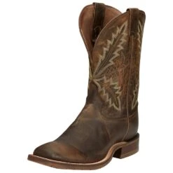 Tony Lama Men's Bowie Oak Brown 11in. TLX Performance Cowboy Boots