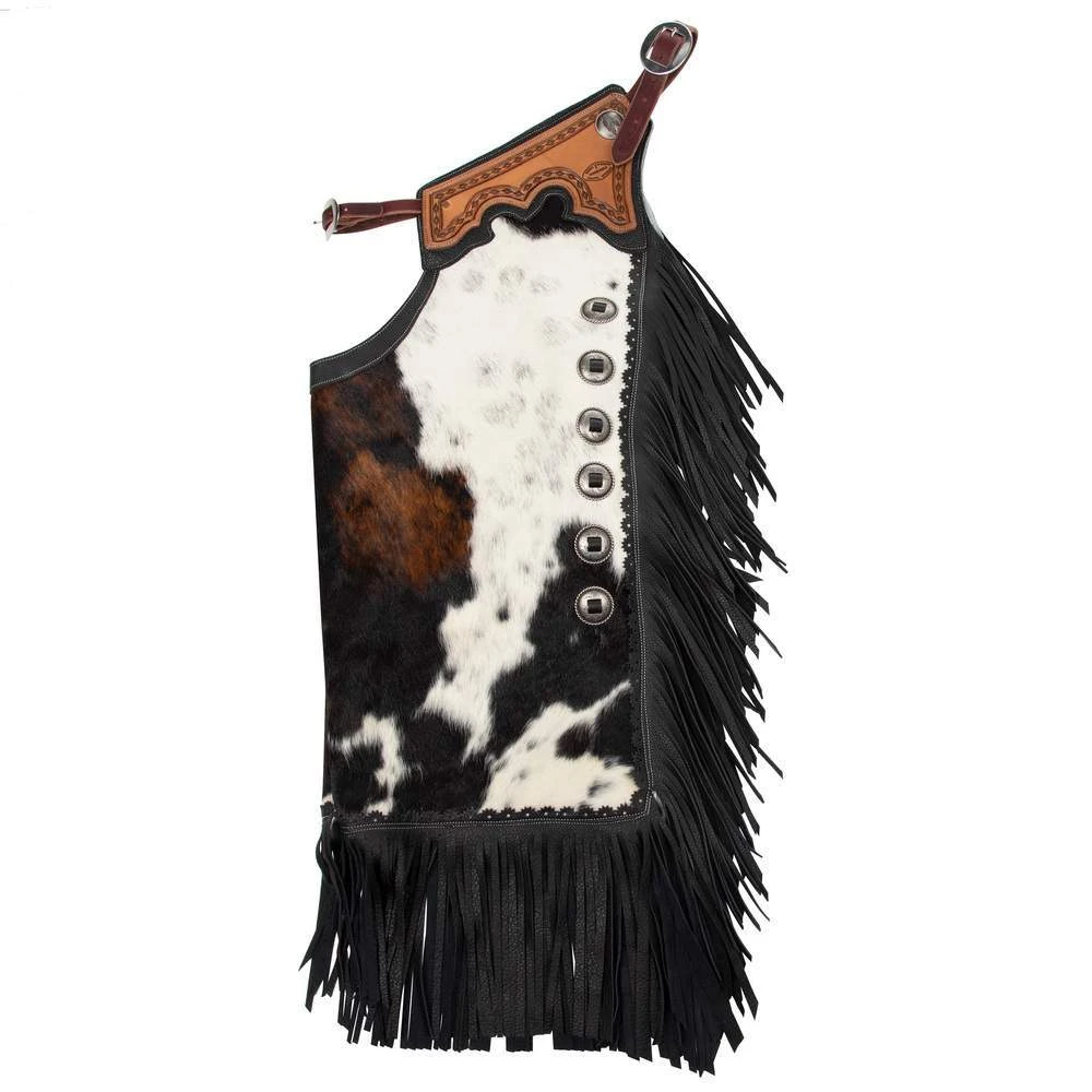 Rockin` Y Saddlery Adult Hair-On Cowhide Leather Chinks 3 Rockin` Y Saddlery Adult Hair-On Cowhide Leather Chinks