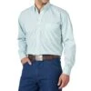 Wrangler Men's George Strait Sea Blue Printed Long Sleeve Buttondown