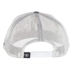 Ariat Heather Gray/Off White Shield Mesh Back Cap -Western Cowboy Store 1504908 4