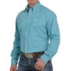 Cinch Men's Blue & Teal Print Long Sleeve Buttondown -Western Cowboy Store 150596 default l