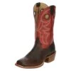 Tony Lama Men`s Arena Ronan Chocolate 11in. Crimson Cowhide Top Square Toe Boot -Western Cowboy Store 152171 default l