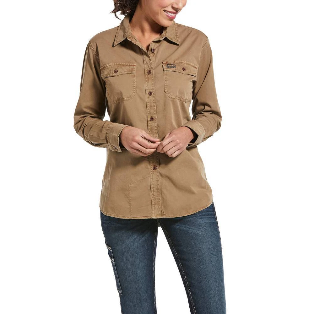 Ariat Women's Rebar Washed Twill Work Shirt 3 Ariat Women's Rebar Washed Twill Work Shirt