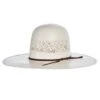 American Hats Fancy Vent Ivory 4 1/4in. Brim Chocolate Cord Straw Hat -Western Cowboy Store 152554 default l