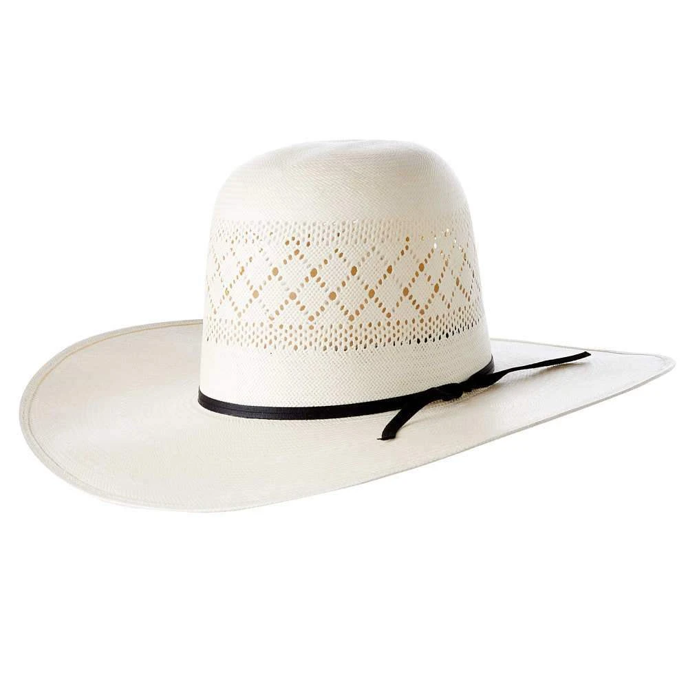 Rodeo King Ivory Double Diamond Open Crown 4 1/2in. Brim Straw Cowboy Hat 3 Rodeo King Ivory Double Diamond Open Crown 4 1/2in. Brim Straw Cowboy Hat