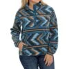 Cinch Women's Printed Polar Fleece 1/4 Snap Sweatshirt -Western Cowboy Store 154252 default l