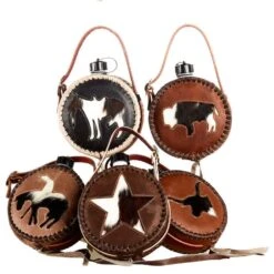 NRS Leather-Covered Canteen With Inlay 12 NRS Leather-Covered Canteen With Inlay -Western Cowboy Store 155154 default l