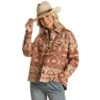 Rock & Roll Denim Women's N Denim Western Print Shacket -Western Cowboy Store 155403 default l
