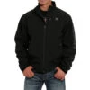 Cinch Men's Black Logo Texture Zip-Front Bonded Jacket -Western Cowboy Store 155820 default l