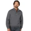 Wrangler Men's Quilted 1/4 Snap Pullover Jacket Heather Grey -Western Cowboy Store 156441 default l
