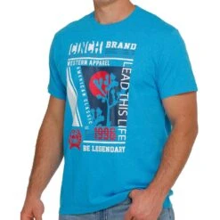 Cinch Men's Turquoise Be Legendary Tee