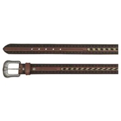 Men's JP West Braided Horsehair Tooled Belt