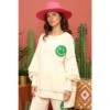 Fantastic Fawn Women's Smiley Face Cream Sweater -Western Cowboy Store 160430 default l