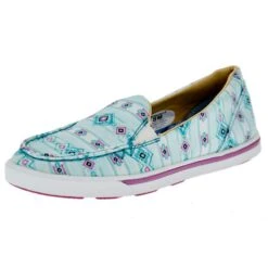 Wrangler Footwear Women's Retro Skylight Blue Raspberry Pink Slip On Casual Shoes