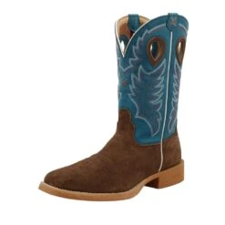 Twisted X Men's TechX 3 Chocolate Roughout 12in. Stormy Blue Top Square Toe