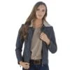 Montanaco Women's Faux Leather Grey Jacket -Western Cowboy Store 160809 default l