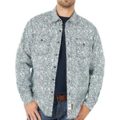 Wrangler Men's Retro Premium Long Sleeve Button Down