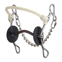 Reinsman Martha Josey Go Around Low Port Mullen Rope Nose Combo Gag Bit