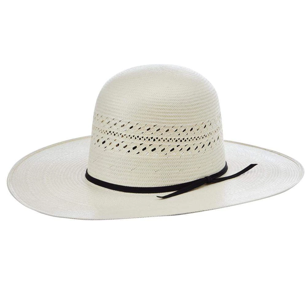NRS 20X Ivory Shantung 4 1/4 Inch Brim Open Crown Straw Cowboy Hat 3 NRS 20X Ivory Shantung 4 1/4 Inch Brim Open Crown Straw Cowboy Hat