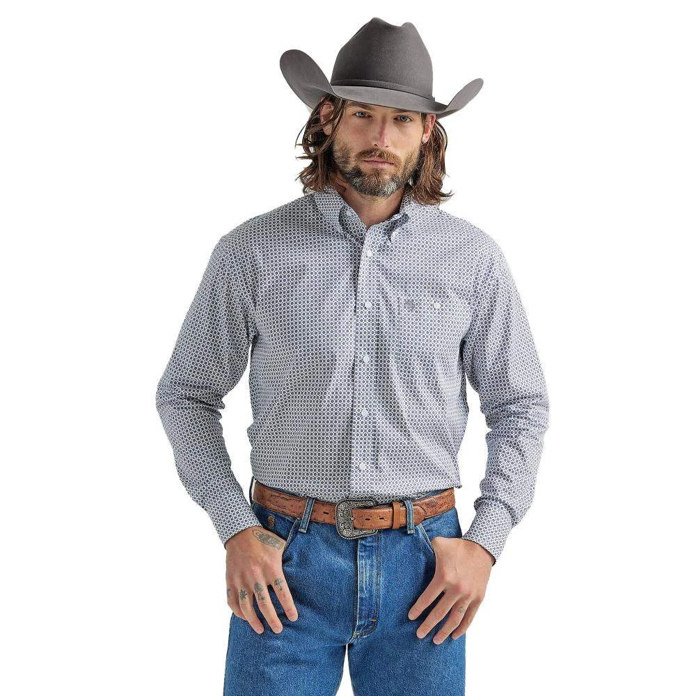 Wrangler Men's George Strait Purple Printed Button Down 3 Wrangler Men's George Strait Purple Printed Button Down