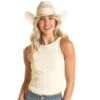 Rock & Roll Denim N Womens Rib Structured Tank -Western Cowboy Store 162559 default l